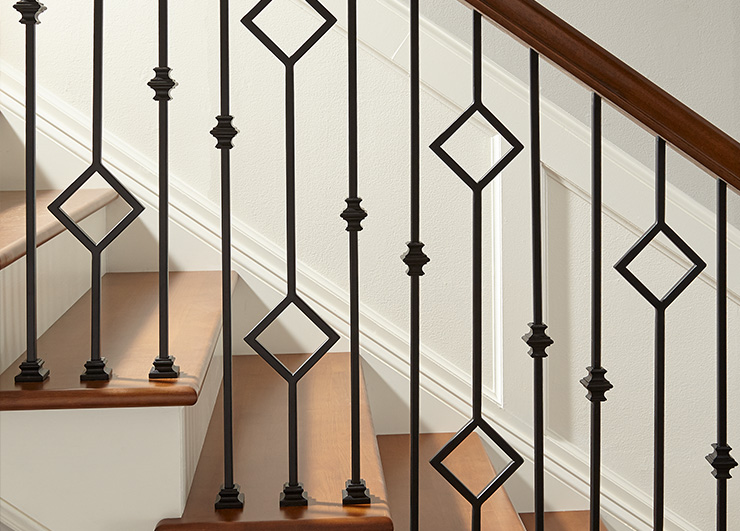 Tulip shape FASTDELIVERY Wrought Railing Cheap Stair Parts Iron Baluster mount 